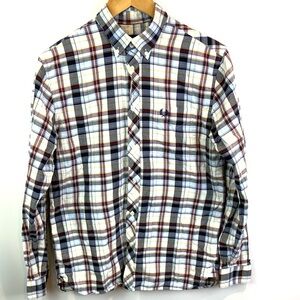 Fred Perry Plaid Button-Down Shirt size M